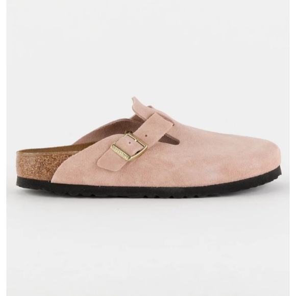 Birkenstocks Boston Suade Light Pink Clogs - Picture 5 of 7